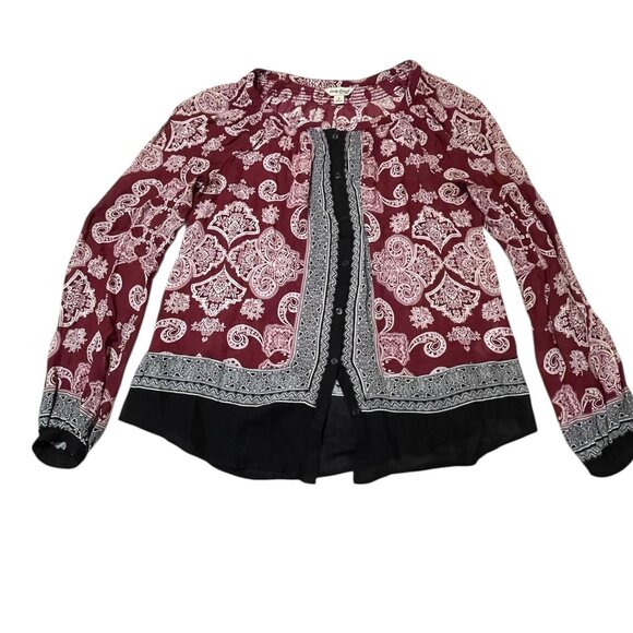 Lucky Brand Paisley Bandana Print Top – Small - Picture 2 of 7